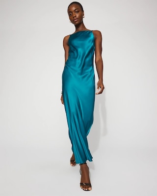 Square Neck Satin Slip Dress | White House Black Market